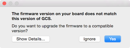 Upgrade dialog