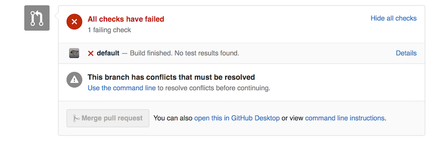Jenkins build failure message on GitHub